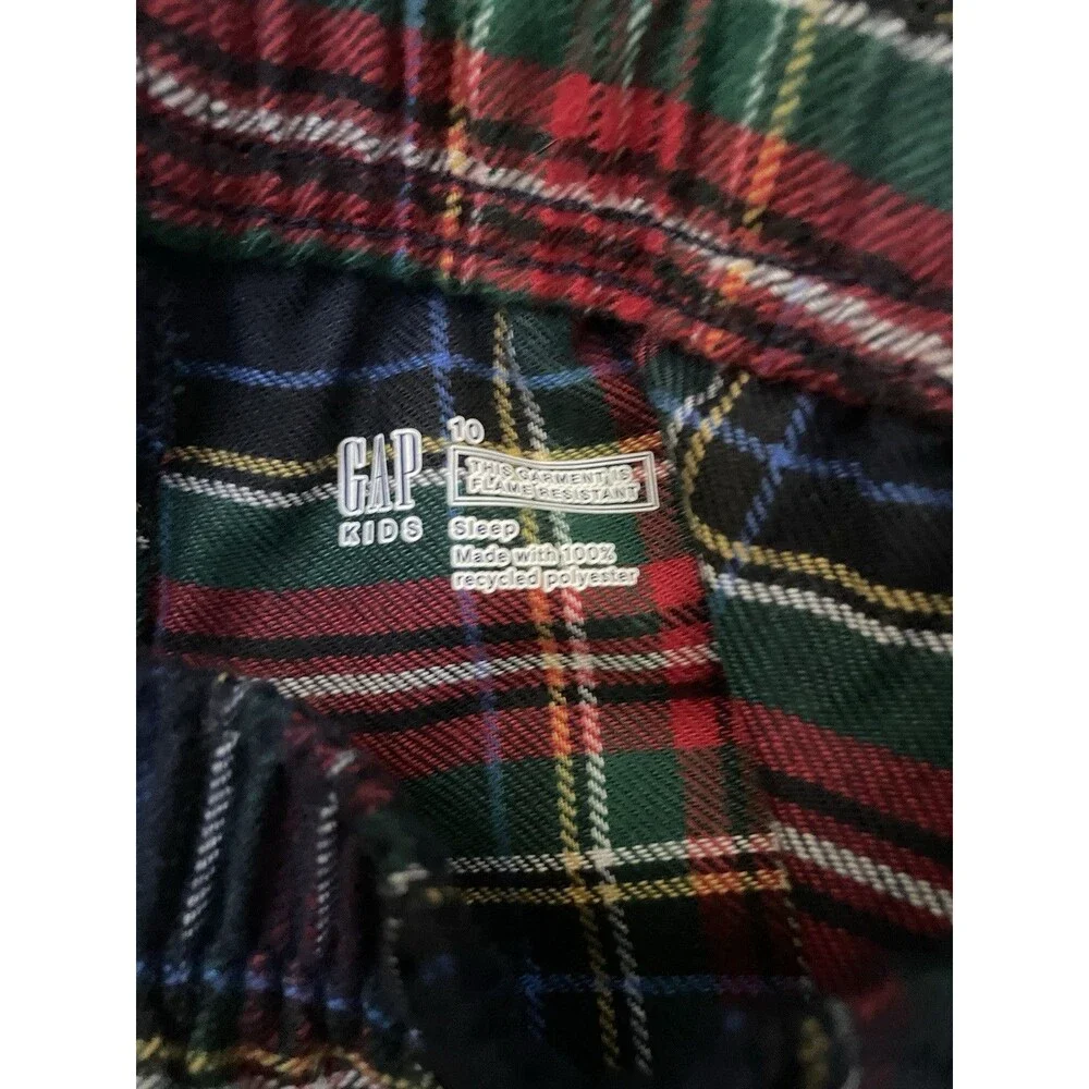 GapKids Boys 10 Patchwork Plaid Pj 2 Piece Set